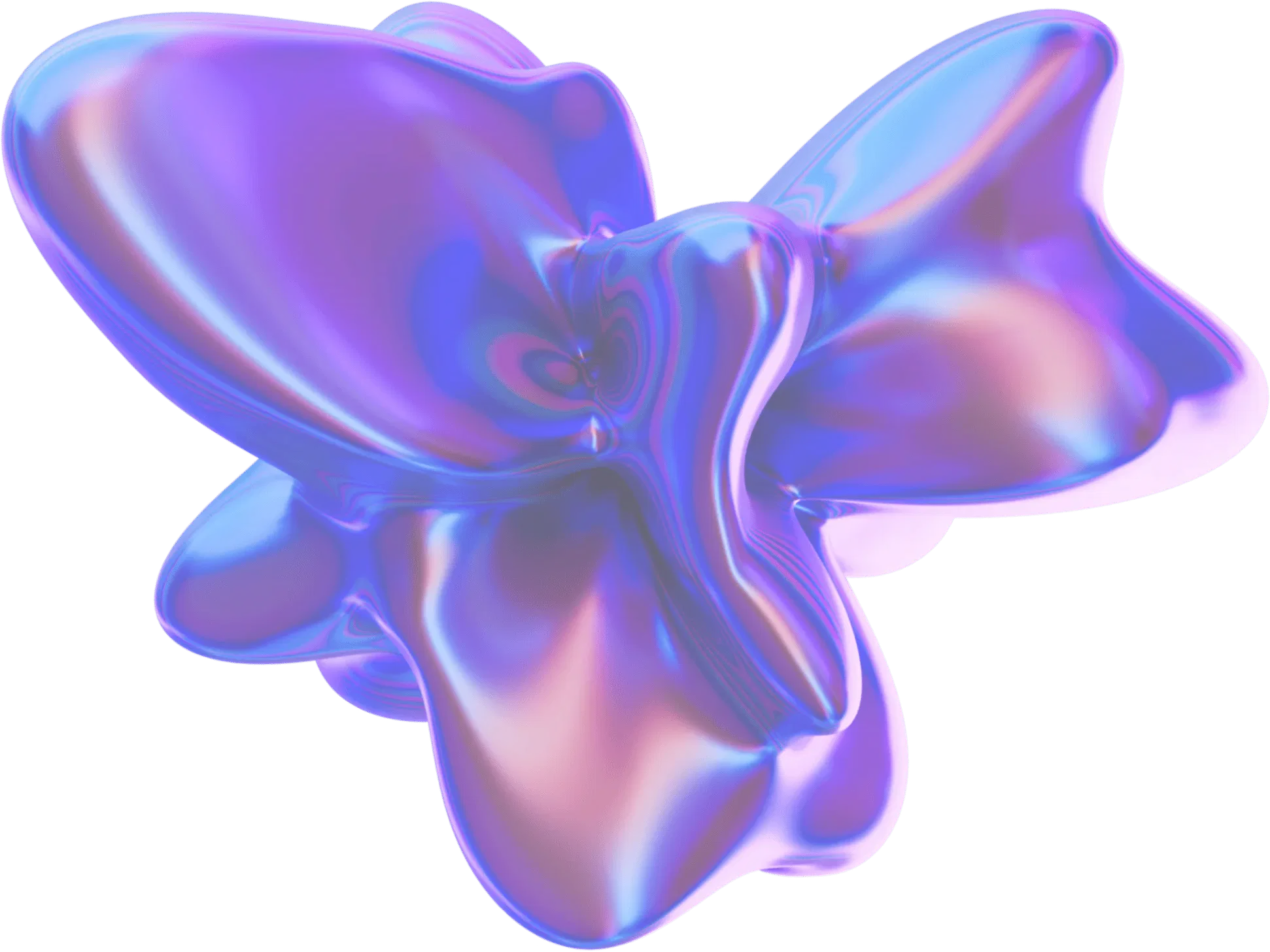 Abstract blue glossy shape