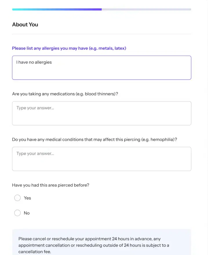 Forms feature screenshot